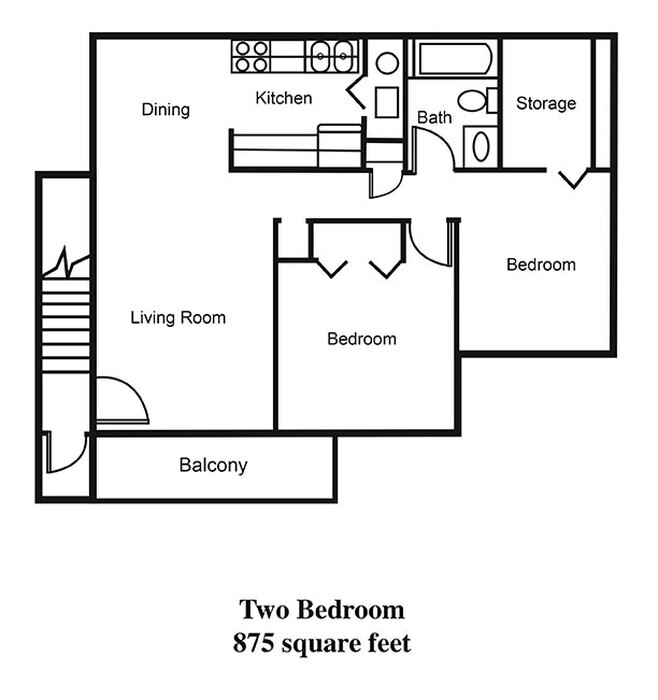 Two Bedroom Floor Plan Image